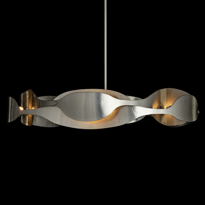 Hubbardton Forge 132160-SKT-MULT-85 Six Light Pendant, Sterling