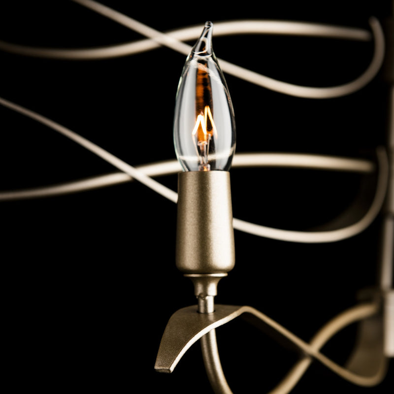Hubbardton Forge 136350-SKT-MULT-82 Six Light Chandelier, Vintage Platinum