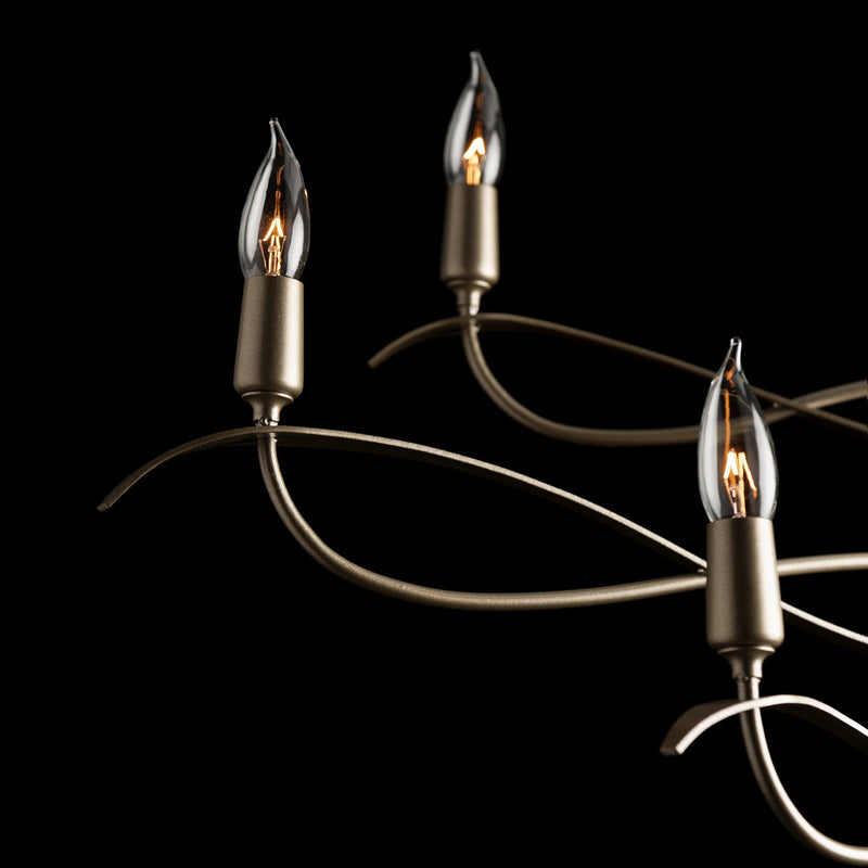Hubbardton Forge 136350-SKT-MULT-82 Six Light Chandelier, Vintage Platinum