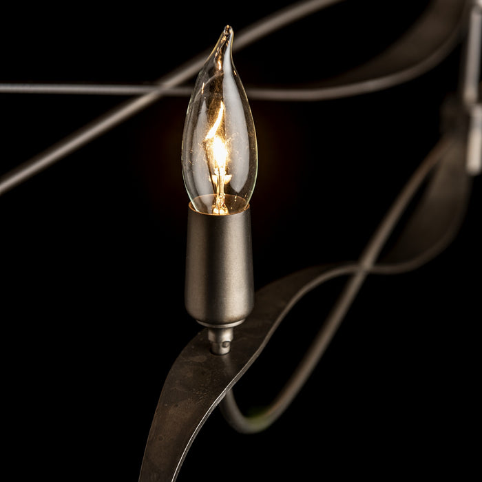 Hubbardton Forge 136352-SKT-MULT-07 Six Light Chandelier, Dark Smoke