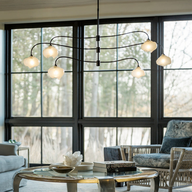 Hubbardton Forge 136357-SKT-MULT-10-FD0710 Six Light Pendant, Black