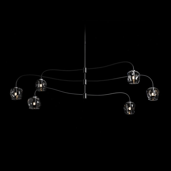 Hubbardton Forge 136357-SKT-MULT-10-FD0710 Six Light Pendant, Black