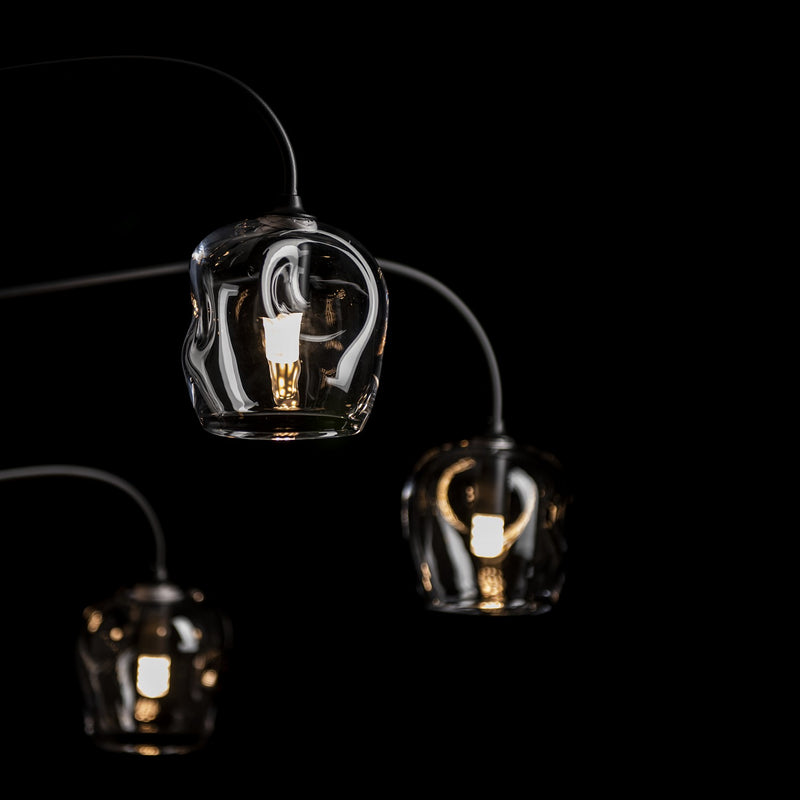 Hubbardton Forge 136357-SKT-MULT-10-FD0710 Six Light Pendant, Black