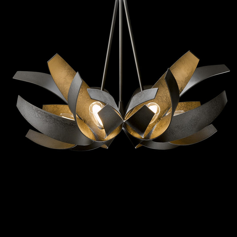 Hubbardton Forge 136501-SKT-MULT-07-YE0352 Six Light Pendant, Dark Smoke