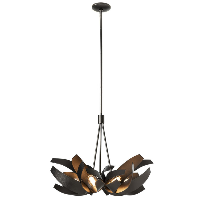 Hubbardton Forge 136501-SKT-MULT-14-YE0352 Six Light Pendant, Oil Rubbed Bronze
