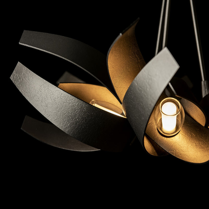 Hubbardton Forge 136501-SKT-MULT-14-YE0352 Six Light Pendant, Oil Rubbed Bronze