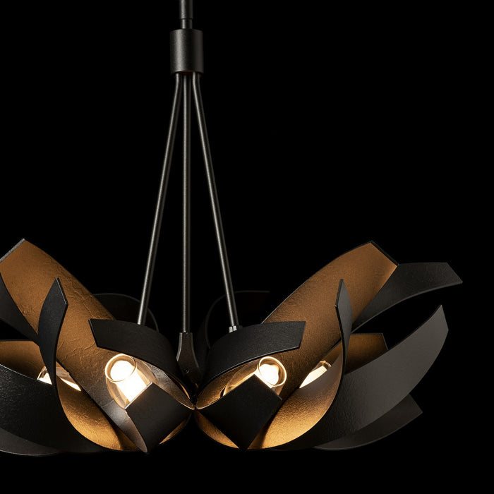 Hubbardton Forge 136501-SKT-MULT-14-YE0352 Six Light Pendant, Oil Rubbed Bronze