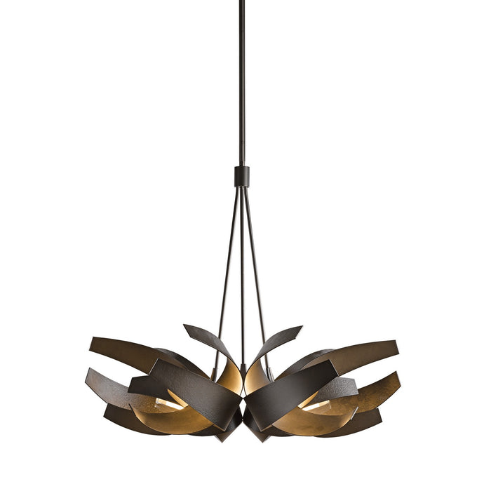 Hubbardton Forge 136505-SKT-MULT-07-YE0377 Six Light Pendant, Dark Smoke
