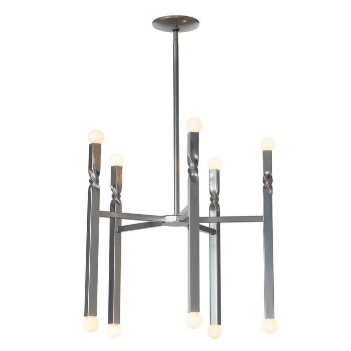 Hubbardton Forge 137430-SKT-MULT-85 Ten Light Pendant, Sterling