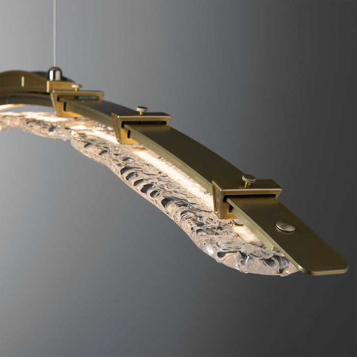 Hubbardton Forge 137586-LED-STND-86-ZM0749 LED Pendant, Modern Brass