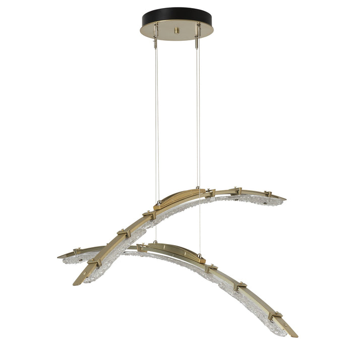 Hubbardton Forge 137587-LED-STND-86-ZM0749 LED Pendant, Modern Brass