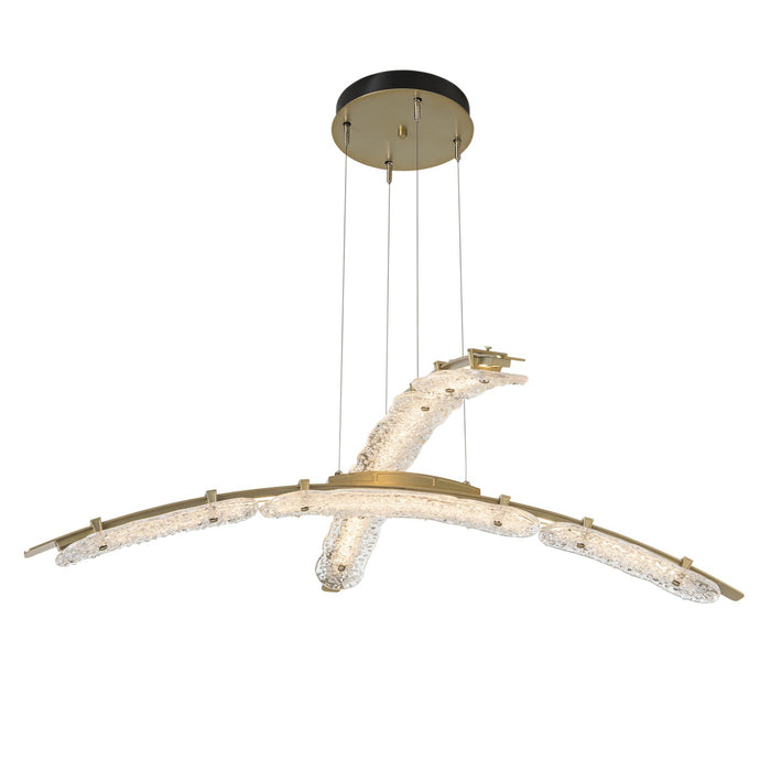 Hubbardton Forge 137587-LED-STND-86-ZM0749 LED Pendant, Modern Brass