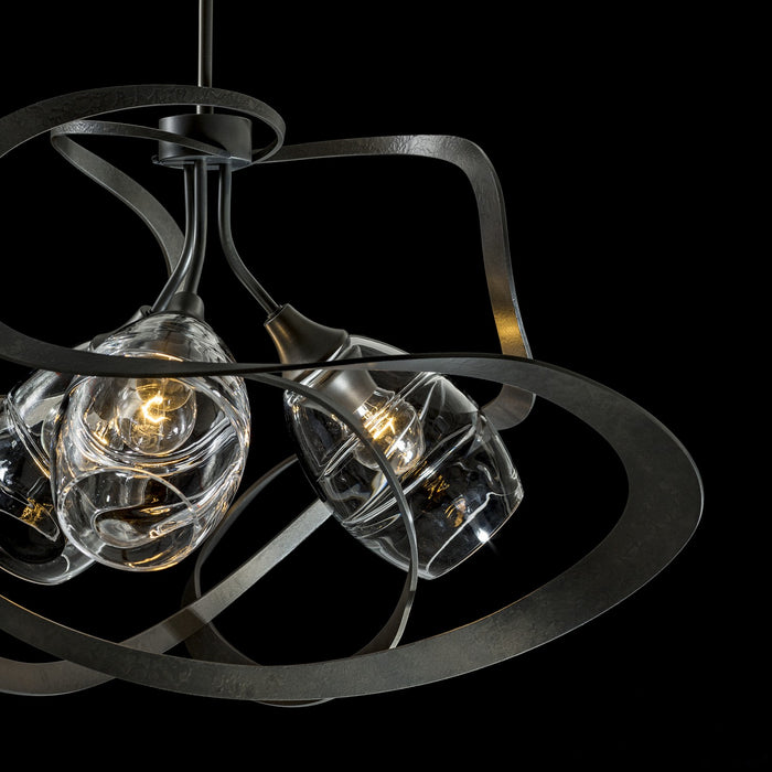 Hubbardton Forge 137855-SKT-MULT-07-ZM0621 Three Light Pendant, Dark Smoke