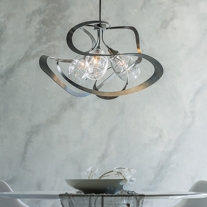 Hubbardton Forge 137855-SKT-MULT-07-ZM0621 Three Light Pendant, Dark Smoke