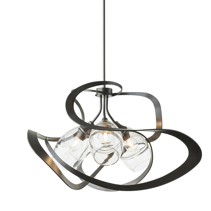 Hubbardton Forge 137855-SKT-MULT-07-ZM0621 Three Light Pendant, Dark Smoke