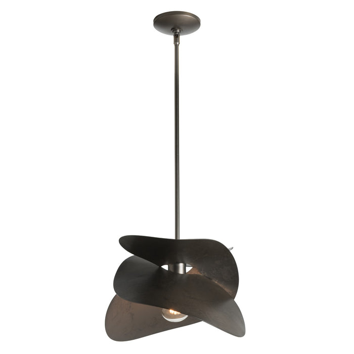 Hubbardton Forge 139450-SKT-MULT-07 One Light Pendant, Dark Smoke