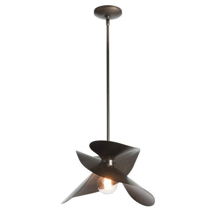 Hubbardton Forge 139450-SKT-MULT-07 One Light Pendant, Dark Smoke