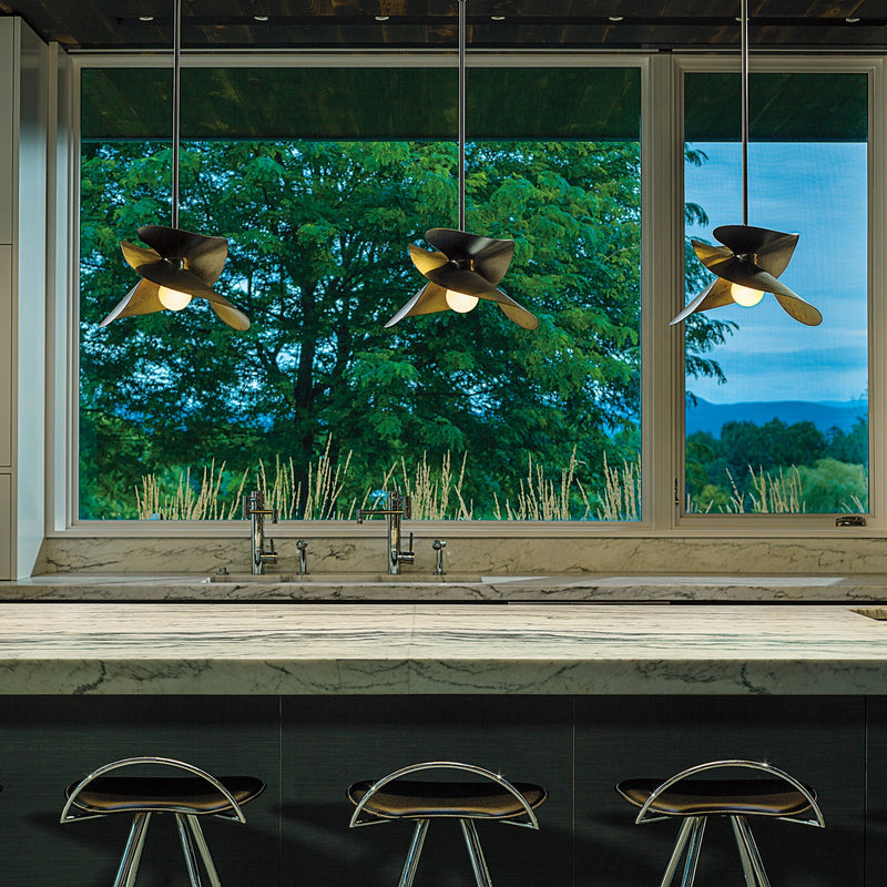 Hubbardton Forge 139450-SKT-MULT-07 One Light Pendant, Dark Smoke