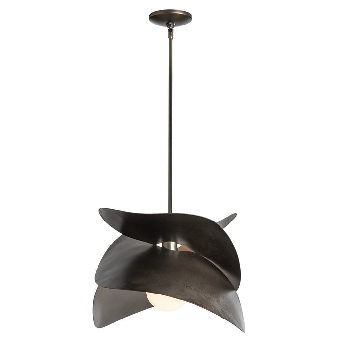 Hubbardton Forge 139455-SKT-MULT-07 One Light Pendant, Dark Smoke