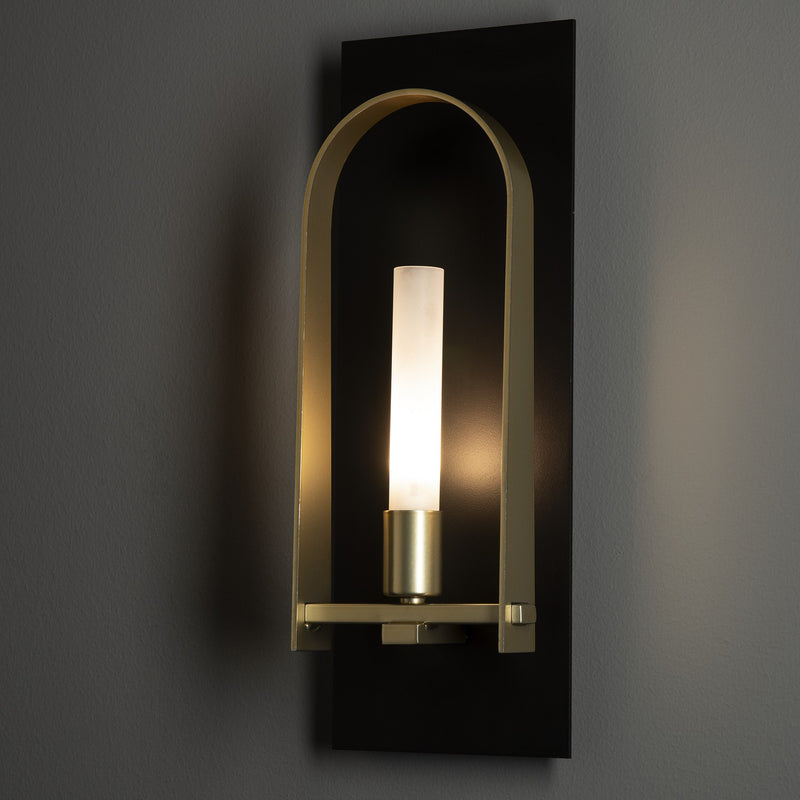 Hubbardton Forge 201070-SKT-10-86-FD0462 One Light Wall Sconce, Black