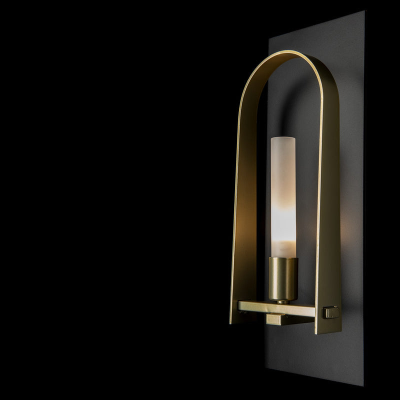 Hubbardton Forge 201070-SKT-10-86-FD0462 One Light Wall Sconce, Black