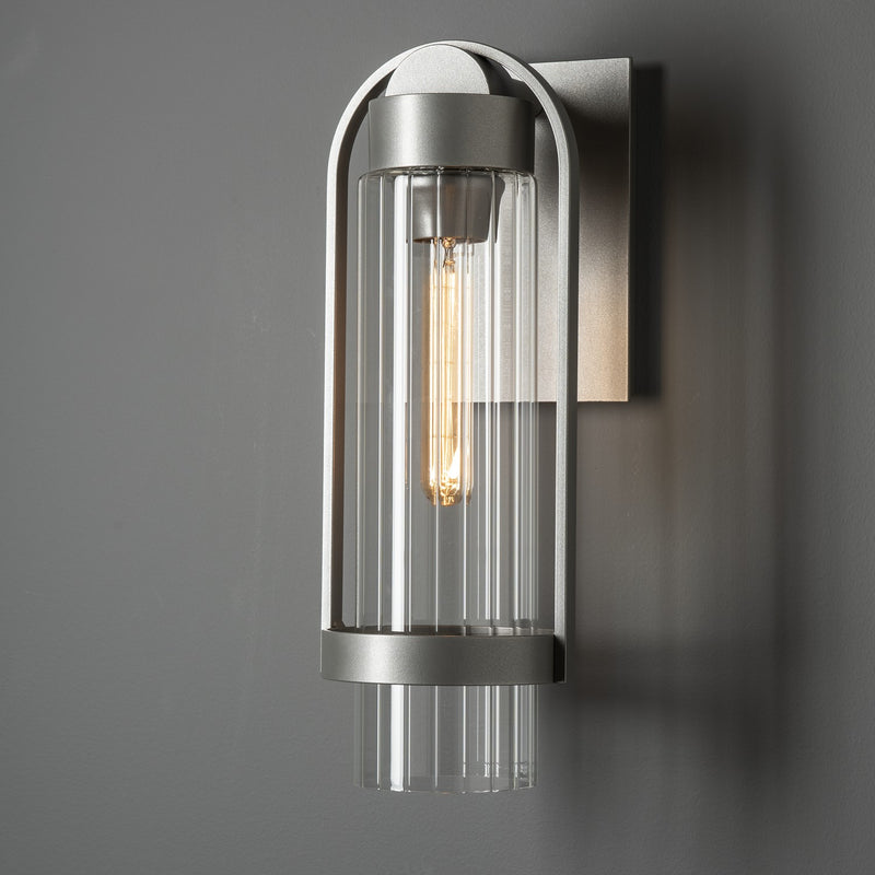 Hubbardton Forge 302555-SKT-78-ZM0741 One Light Outdoor Wall Sconce, Coastal Burnished Steel