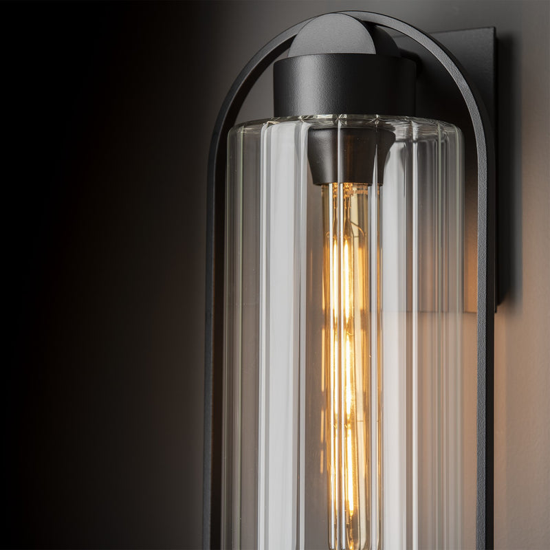 Hubbardton Forge 302557-SKT-80-ZM0743 One Light Outdoor Wall Sconce, Coastal Black