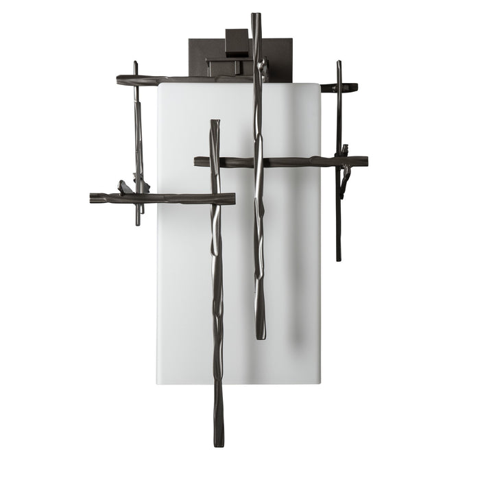 Hubbardton Forge 302583-SKT-77-GG0707 One Light Outdoor Wall Sconce, Coastal Dark Smoke