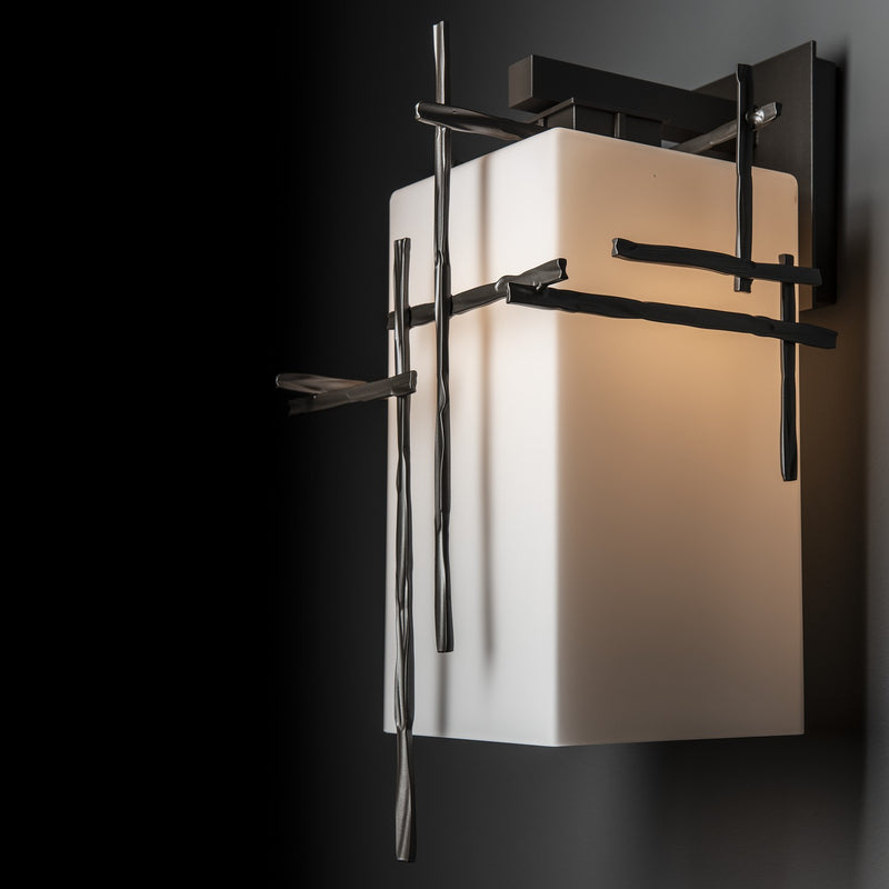 Hubbardton Forge 302583-SKT-77-GG0707 One Light Outdoor Wall Sconce, Coastal Dark Smoke