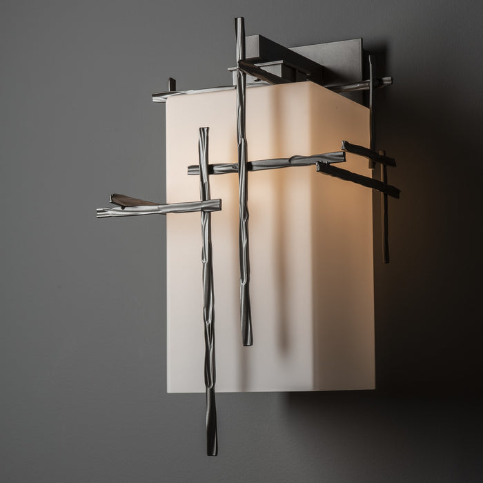 Hubbardton Forge 302583-SKT-77-GG0707 One Light Outdoor Wall Sconce, Coastal Dark Smoke