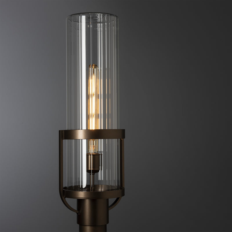 Hubbardton Forge 342025-SKT-75-ZM0745 One Light Outdoor Post Mount, Coastal Bronze