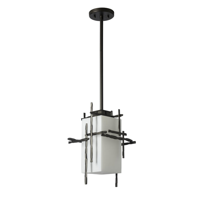Hubbardton Forge 363015-SKT-MULT-14-GG0093 One Light Outdoor Pendant, Coastal Oil Rubbed Bronze
