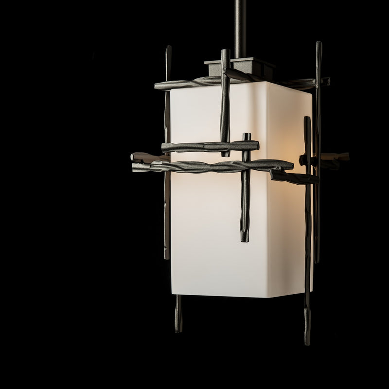 Hubbardton Forge 363015-SKT-MULT-14-GG0093 One Light Outdoor Pendant, Coastal Oil Rubbed Bronze