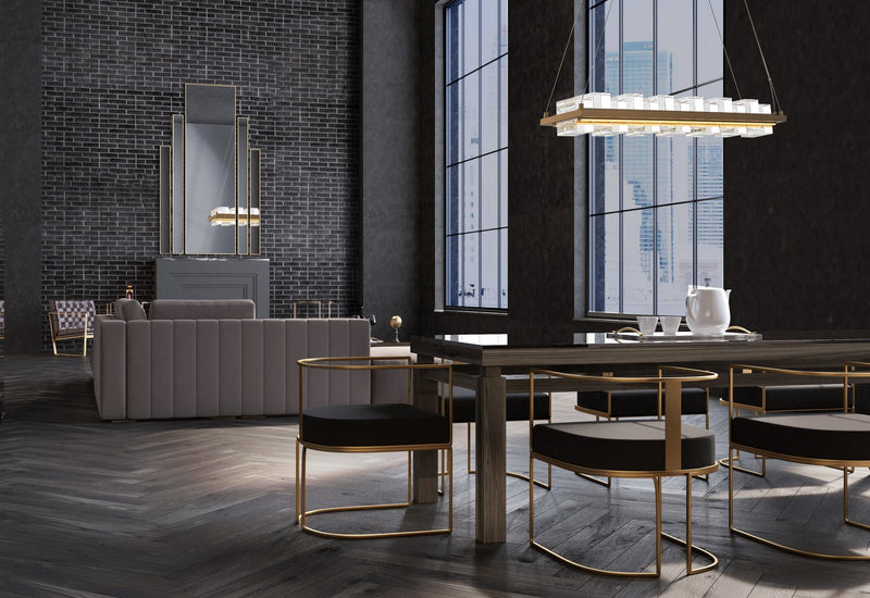 Eurofase 45717-024 LED Island Chandelier, Gold