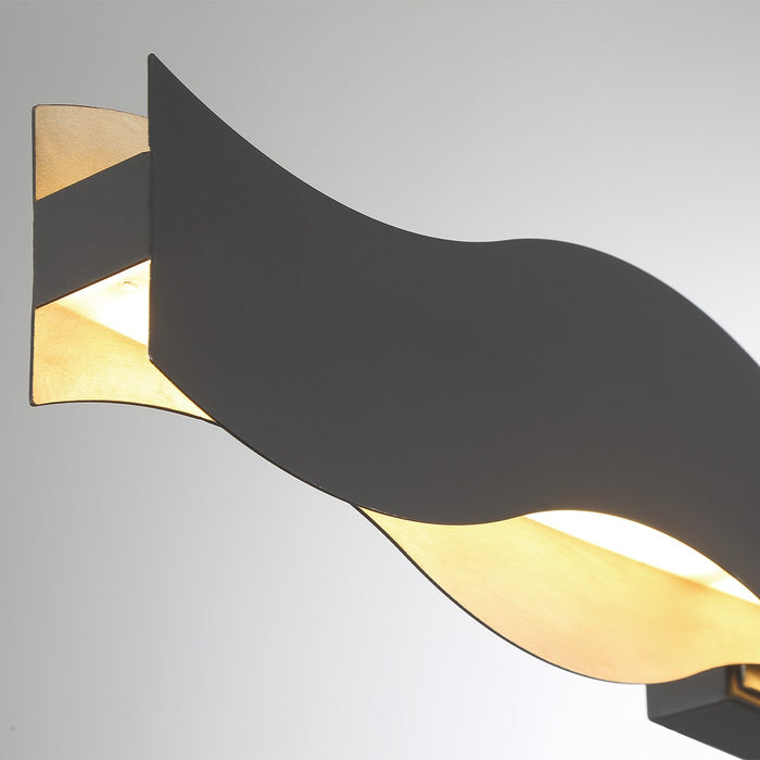 Eurofase 31785-026 LED Vanity, Silver-Black