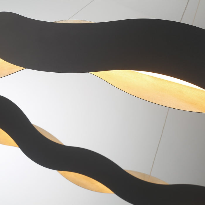 Eurofase 31384-021 LED Chandelier, Silver-Black