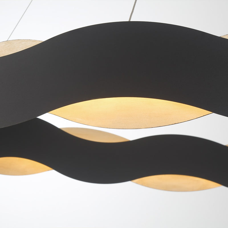 Eurofase 46462-022 LED Chandelier, Silver-Black