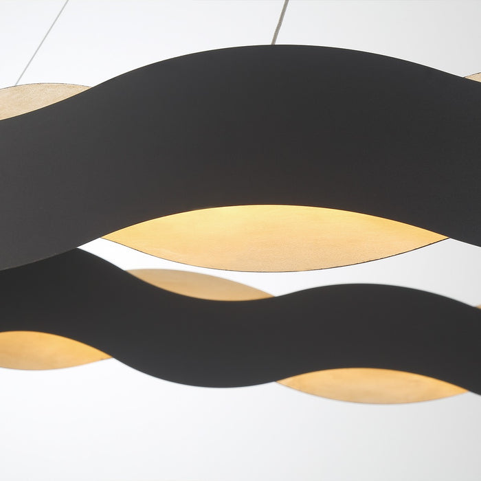 Eurofase 46462-022 LED Chandelier, Silver-Black