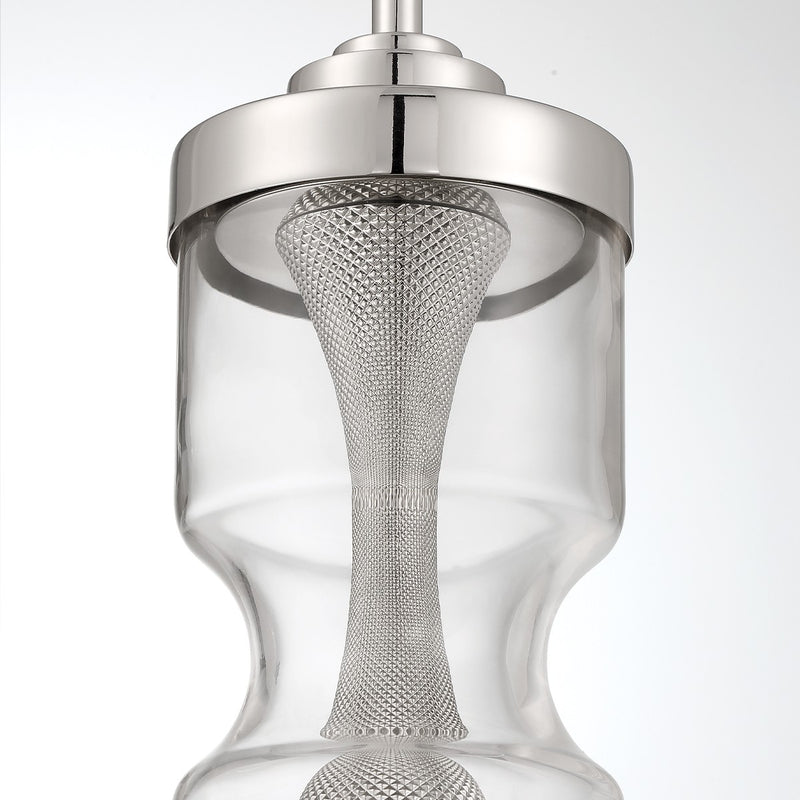 Eurofase 46430-021 One Light Pendant, Satin Nickel