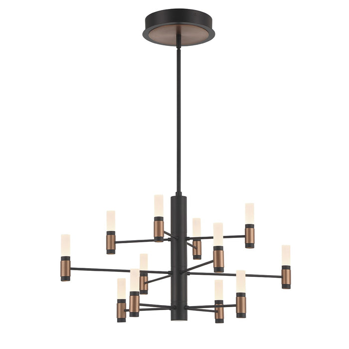 Eurofase 46353-016 LED Chandelier, Brass-Black