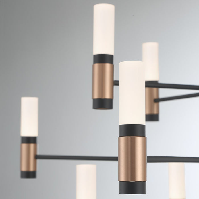 Eurofase 46353-016 LED Chandelier, Brass-Black