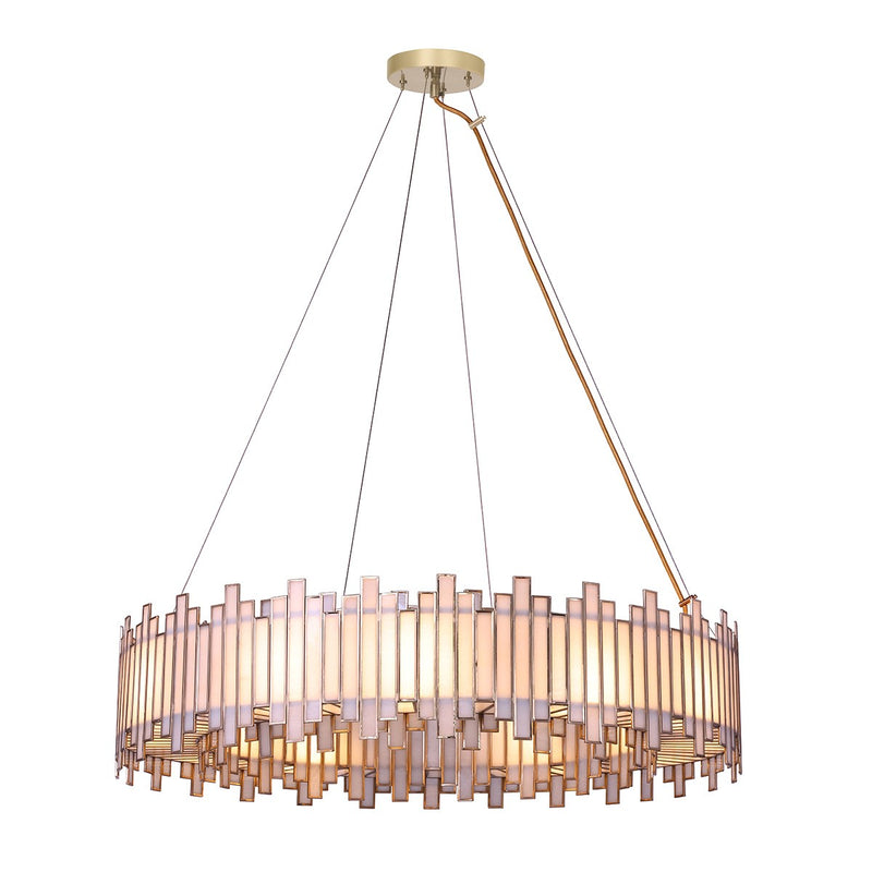 Eurofase 46468-017 Eight Light Chandelier, Brass