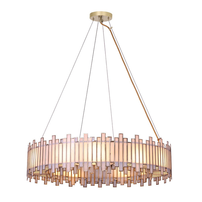Eurofase 46468-017 Eight Light Chandelier, Brass