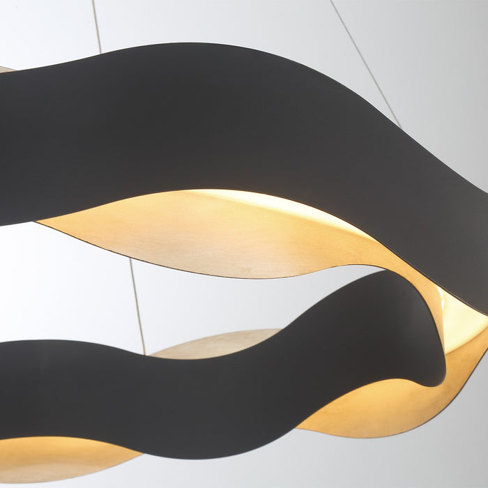 Eurofase 31783-024 LED Chandelier, Silver-Black