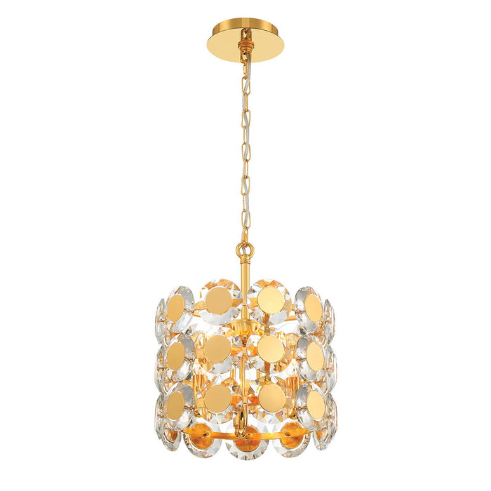 Eurofase 44284-029 Three Light Pendant, Gold