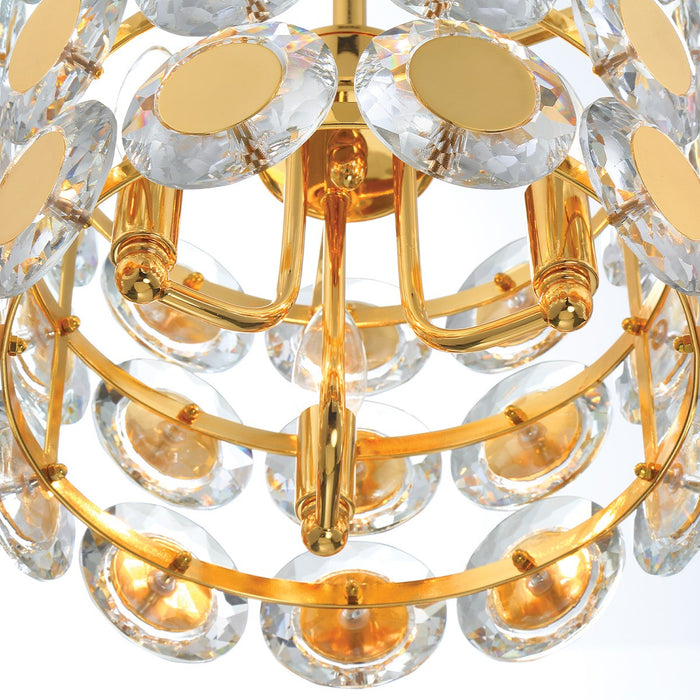 Eurofase 44284-029 Three Light Pendant, Gold