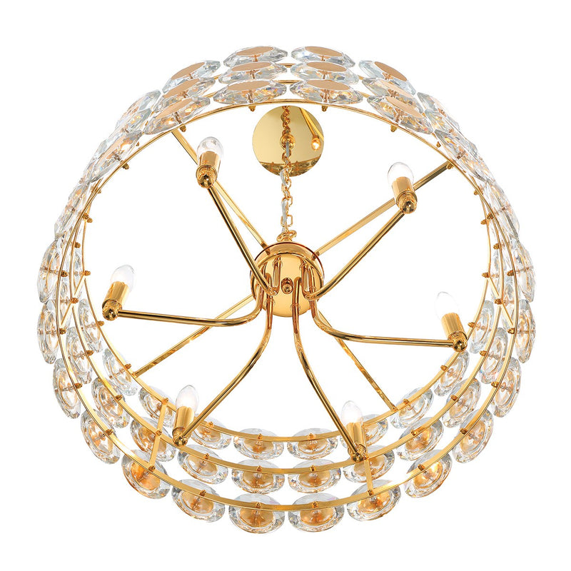 Eurofase 44285-026 Six Light Pendant, Gold