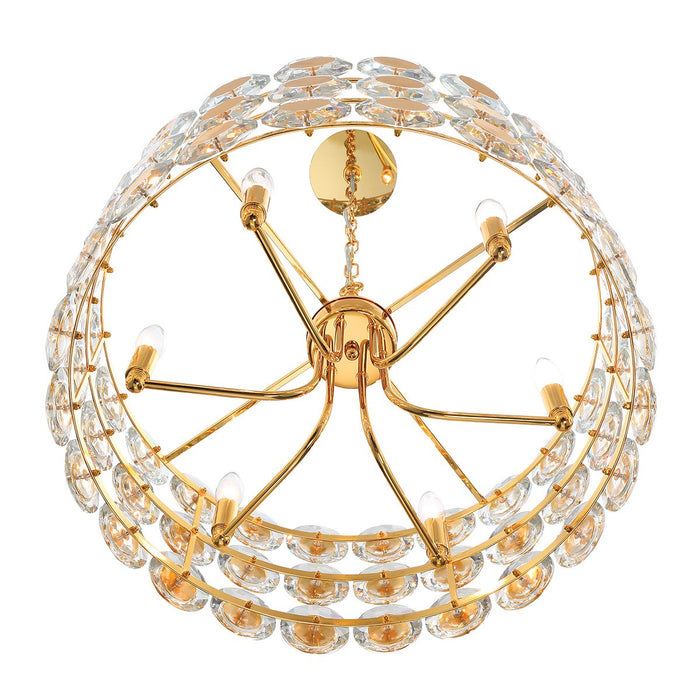 Eurofase 44285-026 Six Light Pendant, Gold