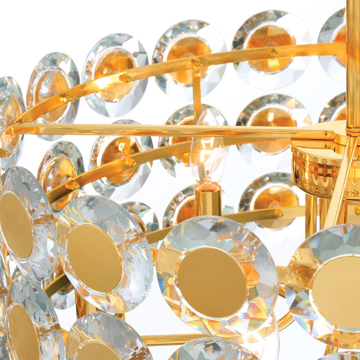 Eurofase 44285-026 Six Light Pendant, Gold