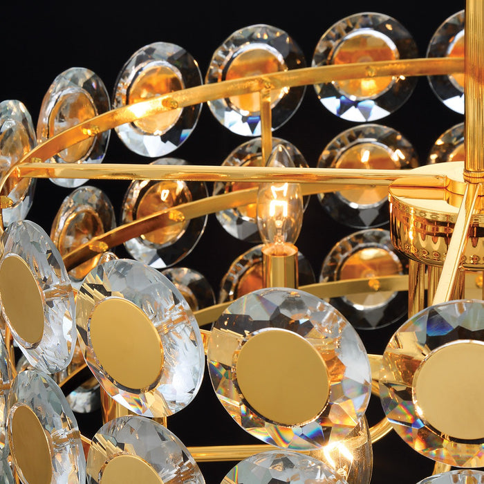 Eurofase 44285-026 Six Light Pendant, Gold